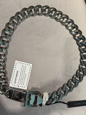 B-Low the Belt Silver Chunky Link Belt with Buckle